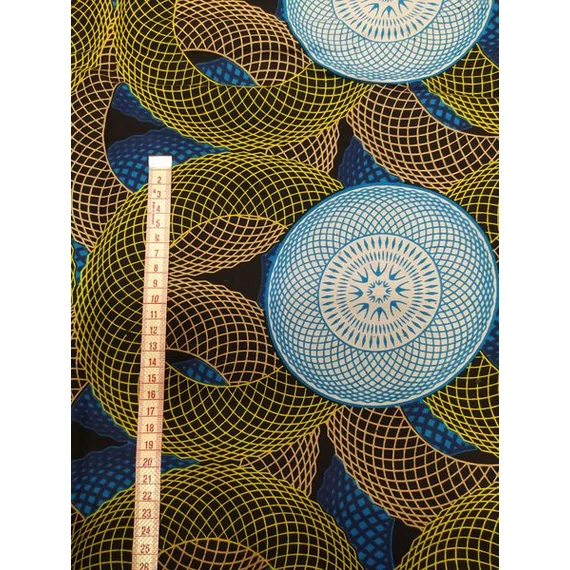 Spirál gyűrűk afrikai textil