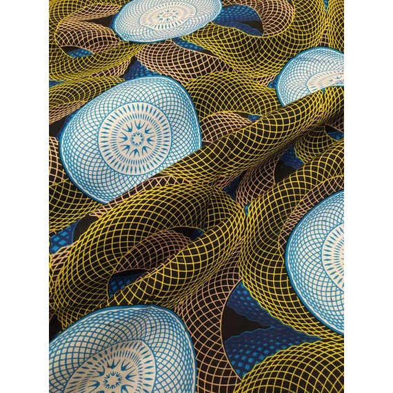 Spirál gyűrűk afrikai textil