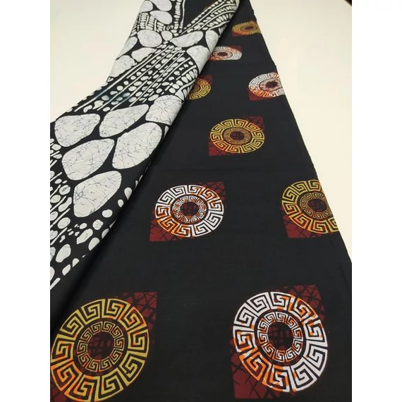 Batikolt futó kutya afrikai textil