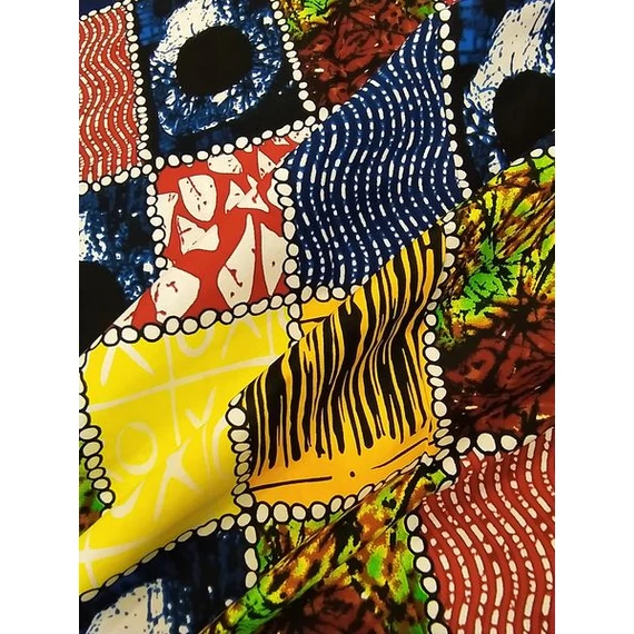 Patchwork batik afrikai pamutvászon