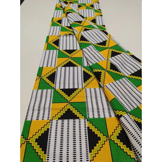 Sárga kente afrikai textil