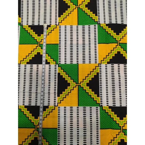 Sárga kente afrikai textil