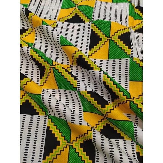 Sárga kente afrikai textil