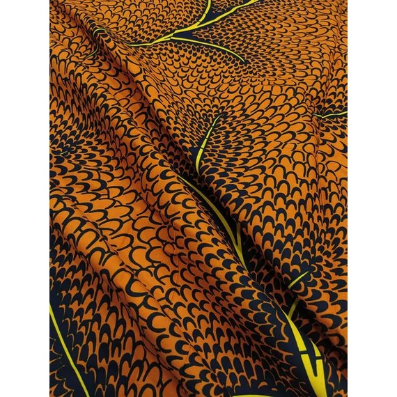 Narancs ágacska afrikai textil