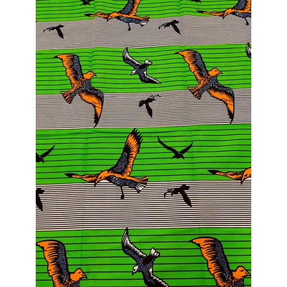 Zöld sirály afrikai textil