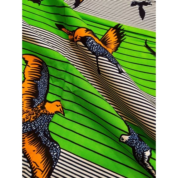 Zöld sirály afrikai textil