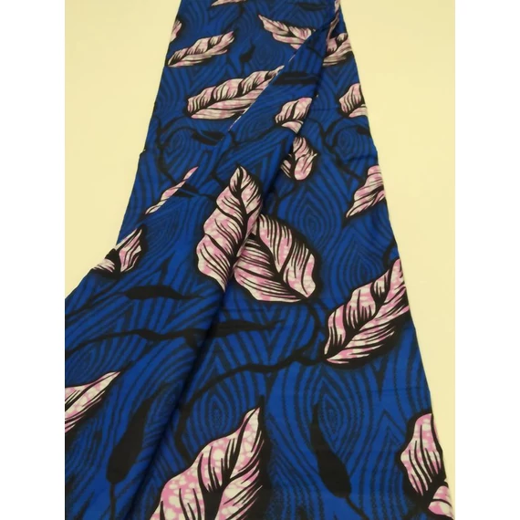 Királykék tollas afrikai textil