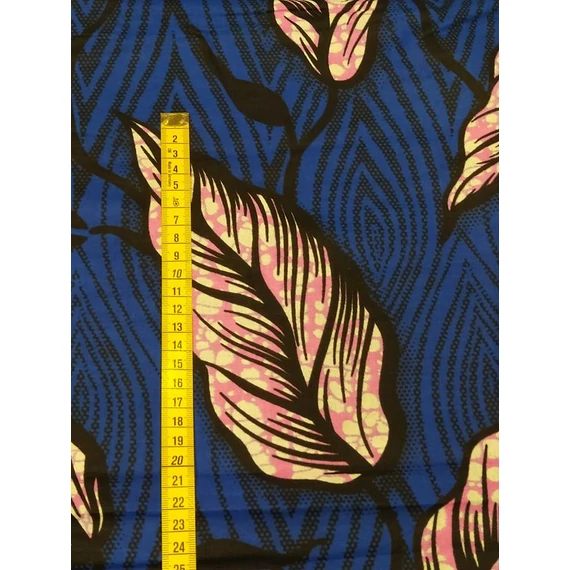 Királykék tollas afrikai textil