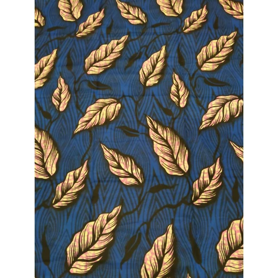 Királykék tollas afrikai textil