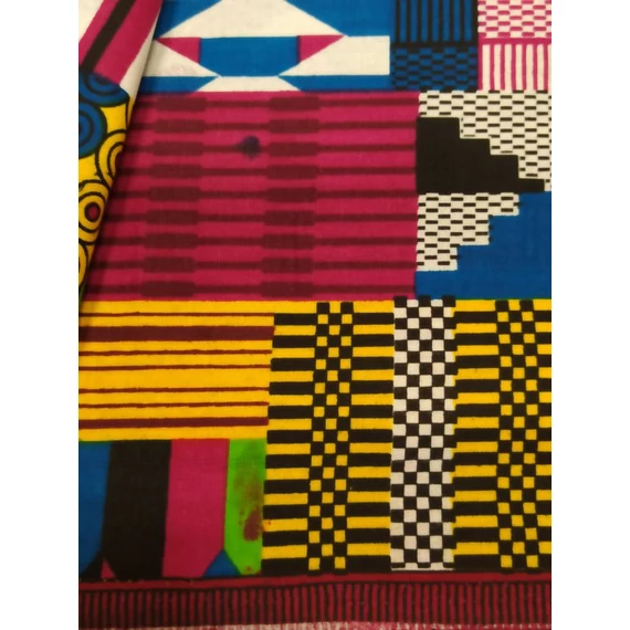 Színes kente afrikai pamutvászon