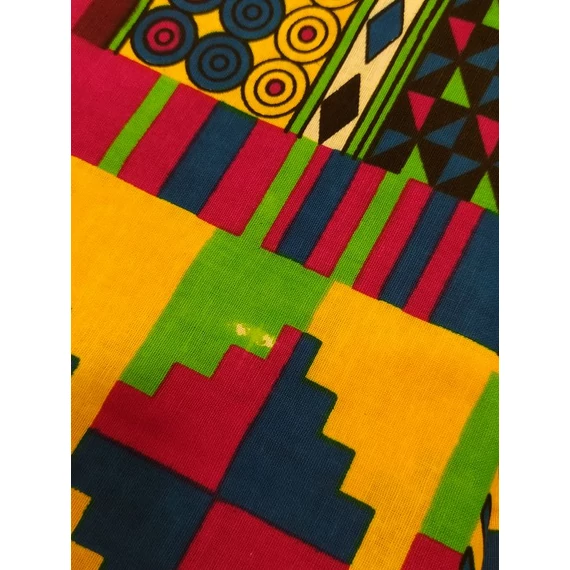 Színes kente afrikai pamutvászon