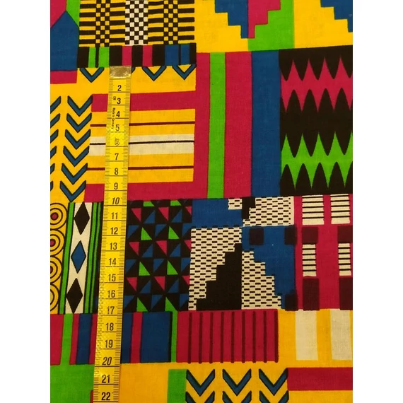 Színes kente afrikai pamutvászon