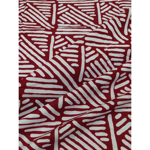 Bordó-fehér bogolán afrikai textil