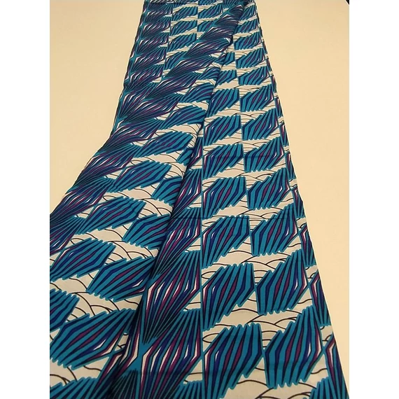 Kék 3D mintás afrikai textil