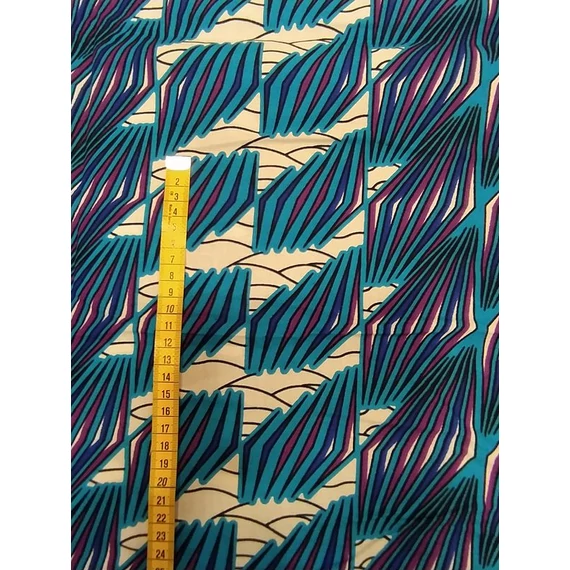 Kék 3D mintás afrikai textil