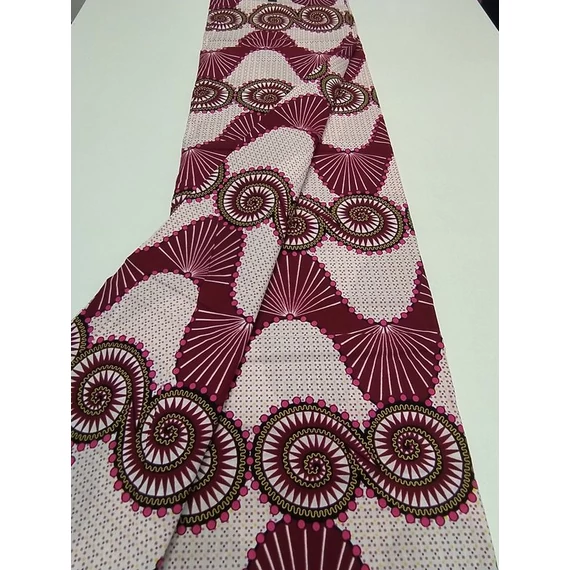 Bordó csigás afrikai textil