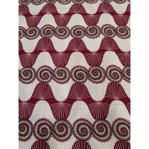 Bordó csigás afrikai textil