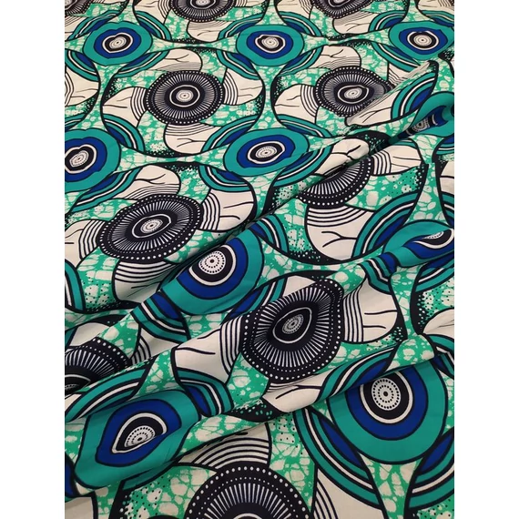 Türkiz háló afrikai textil