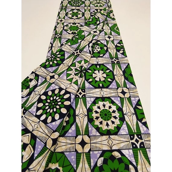 Zöld mandala afrikai textil