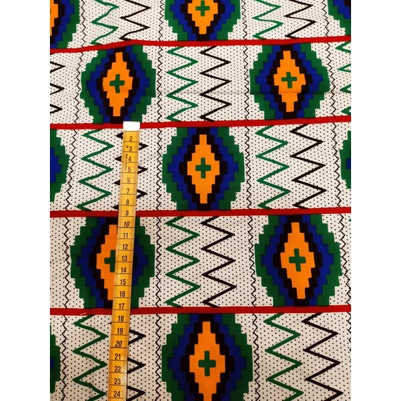 Zöld kente afrikai textil