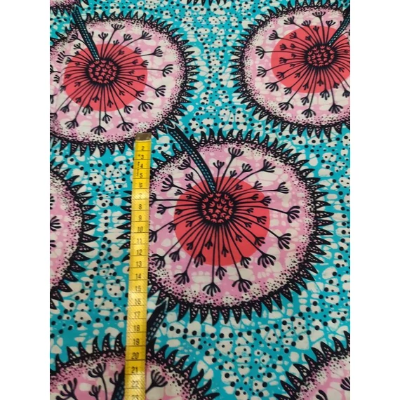 Kék pitypang afrikai textil