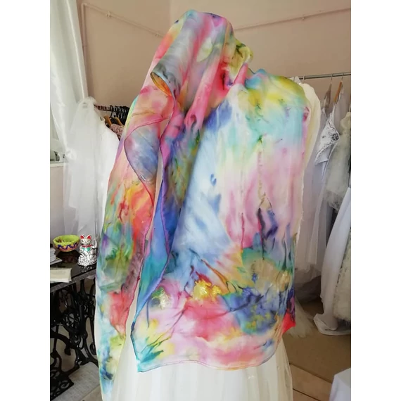 Fessed lelked selyemre workshop/ batik technika 90x90cm